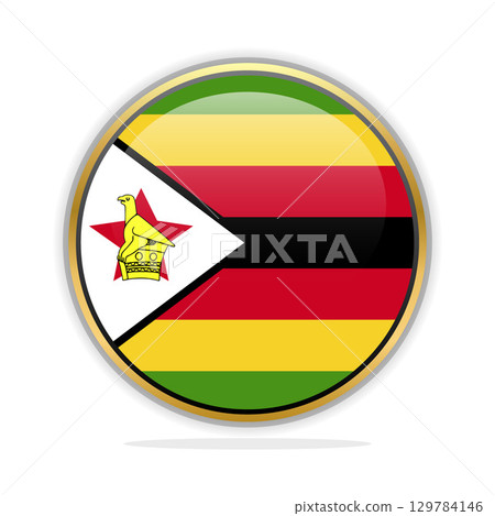 Button Flag Design Template Zimbabwe 129784146
