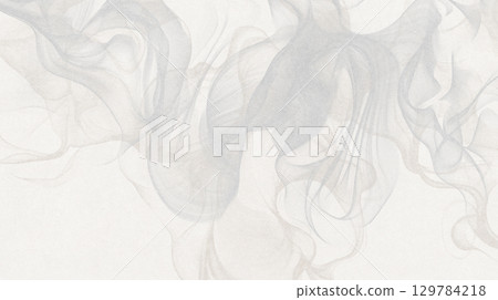 Japanese-style background material: Artistic material drawn with a brush 129784218