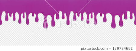 Purple Liquid Drips Down with Transparent Background for Creative Designs Purple Liquid Drips Down with Transparent Background for Creative Designs 129784691