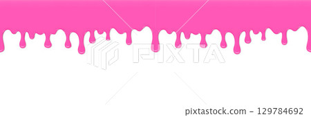 Pink Liquid Drips Down with White Background for Creative Designs Pink Liquid Drips Down with White Background for Creative Designs 129784692