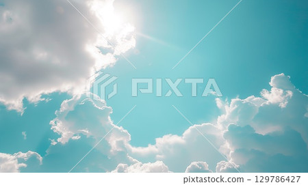 A sky where light shines through the clouds A sky where light shines through the clouds 129786427
