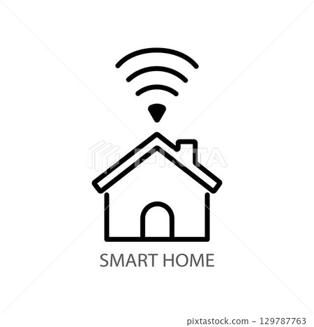 Smart Home vector icon illustration. Smart home symbol icon. Premium quality. Smart Home vector icon illustration. Smart home symbol icon. Premium quality. 129787763