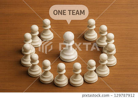 Leader work as One Team. Leadership and team work concept 129787912