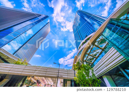 Tokyo cityscape, Japan, August 19th, Takanawa Gateway City and other areas 129788210