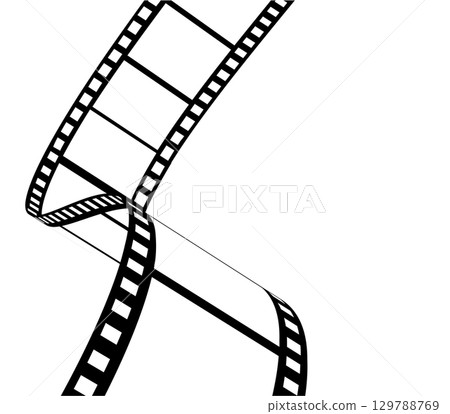 Film Strip Graphic. Vector illustration template 129788769