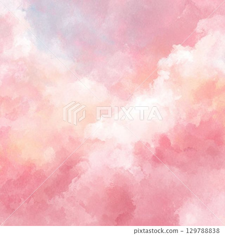 淡粉紅色水彩背景 129788838