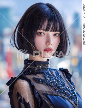 [Hairstyle Sample] Female Cut Model Hair Catalog Short Hair Beauty Image 129788984