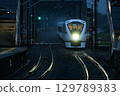 Spacia X passing through Kitakanuma Station in the rain 129789383