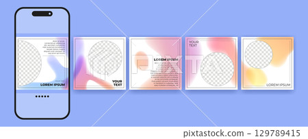 Social media carousel post templates 129789415