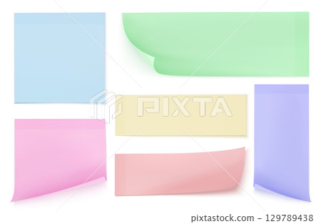 Colorful memo sheets with post notes 129789438