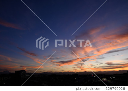 Orange stained cloud Orange stained cloud 129790026