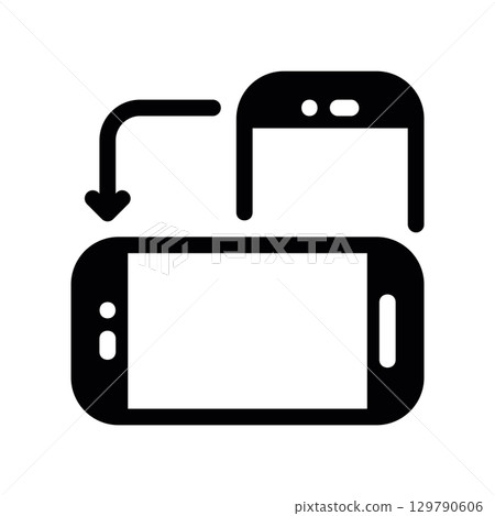 simple vector icon smartphone simple vector icon smartphone 129790606