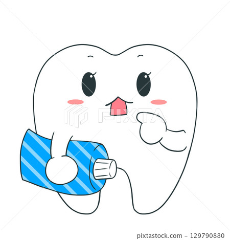 Tooth character (toothpaste) 129790880