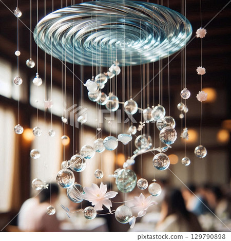 The moment the glass floats 129790898