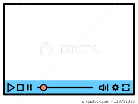 LCD illustration of movies and paid videos playing on a computer screen 129791356