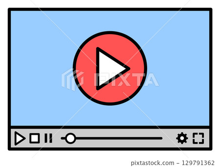 LCD illustration of movies and paid videos playing on a computer screen LCD illustration of movies and paid videos playing on a computer screen 129791362