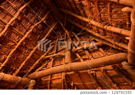 Pit dwelling roof structure 129791585