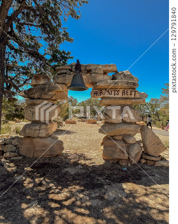 Stone arch entrance for Hermits Rest in Grand Canyon National Park 129791840