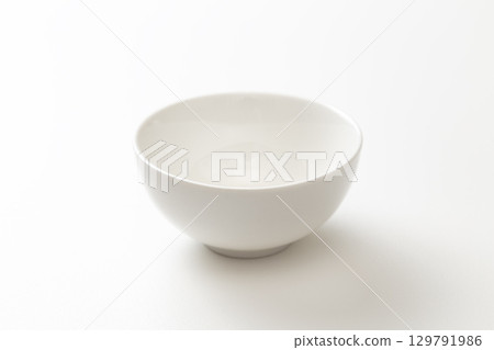 White tea bowl on a white background 129791986