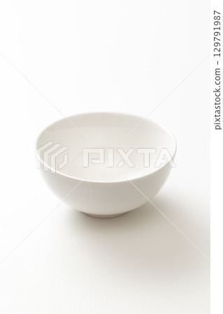 White tea bowl on a white background White tea bowl on a white background 129791987