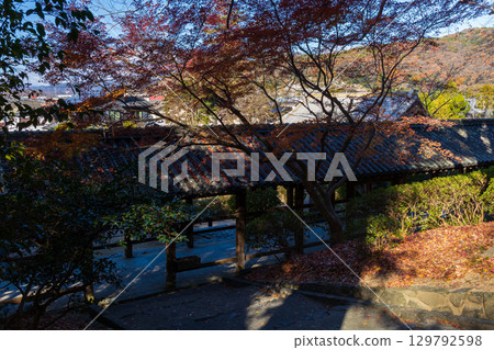 岡山縣岡山市的冬天,三美一宮吉備津神社迴廊 岡山縣岡山市的冬天,三美一宮吉備津神社迴廊 129792598