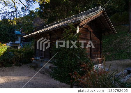 Winter in Okayama City, Okayama Prefecture, Sanbi Ichinomiya Kibitsu Shrine, Ancestral Shrine Winter in Okayama City, Okayama Prefecture, Sanbi Ichinomiya Kibitsu Shrine, Ancestral Shrine 129792605