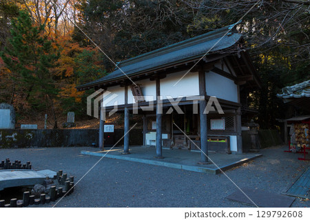 岡山縣岡山市的冬天、吉備津神社、一童車神社、三美一宮 129792608