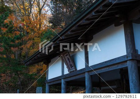 岡山縣岡山市的冬天、吉備津神社、一童車神社、三美一宮 岡山縣岡山市的冬天、吉備津神社、一童車神社、三美一宮 129792611