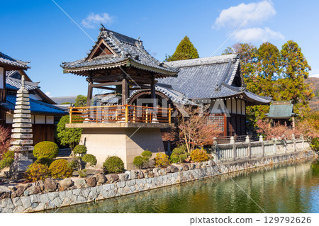 冬季的岡山縣岡山普賢院 129792626