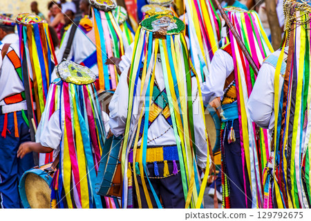 Congado parade through the streets Congado parade through the streets 129792675