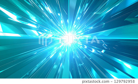 銳利的藍光爆炸效果 129792958