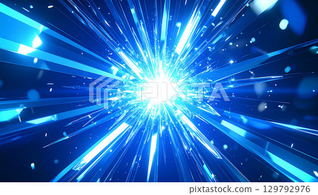 強烈的藍光閃爍,碎片散落 強烈的藍光閃爍,碎片散落 129792976