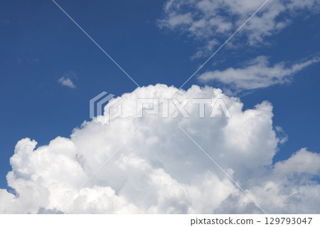 blue sky and white clouds blue sky and white clouds 129793047