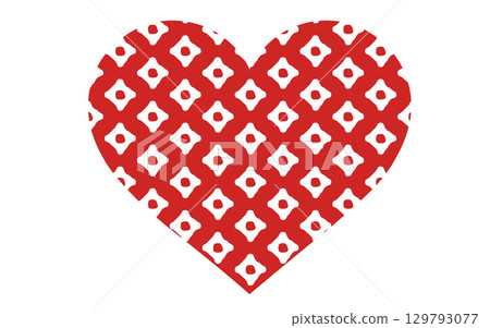 人字形圖案/紅心 129793077