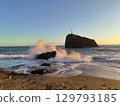 sunset on the beach 129793185