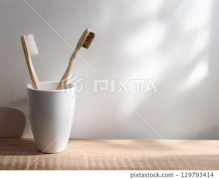Toothbrush in a cup 129793414