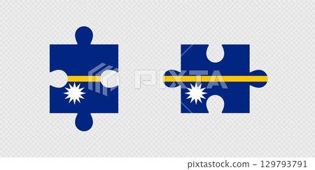 Puzzle Pieces with Nauru Flag. Puzzle Pieces with Nauru Flag. 129793791