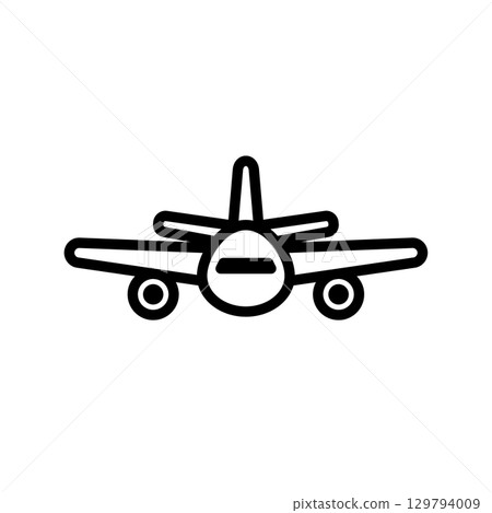 Simple airplane icon 129794009