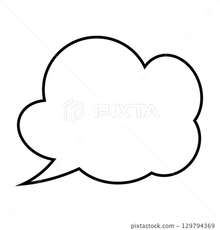 Simple speech bubble illustration - Fluffy 129794369