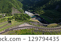 Matsugayama Bridge at Miho Dam (aerial view), Yamakita Town, Minamiashigara District, Kanagawa Prefecture, Japan 129794435