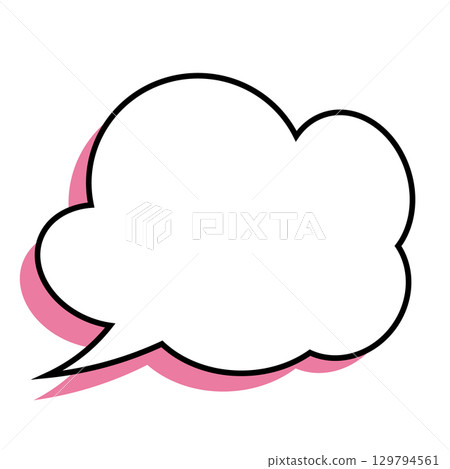簡單的語音氣泡圖-蓬鬆 129794561