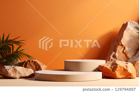 Simple orange background 129794897