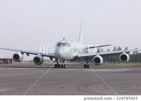 The Japan Maritime Self-Defense Force's domestically produced jet patrol aircraft P-1 taxis along the base's taxiway. The Japan Maritime Self-Defense Force's domestically produced jet patrol aircraft P-1 taxis along the base's taxiway. 129795003