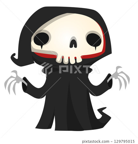 Funny cartoon grim reaper character design. Funny cartoon grim reaper character design. 129795015