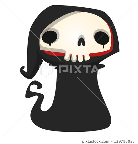 Funny cartoon grim reaper character design. Funny cartoon grim reaper character design. 129795053