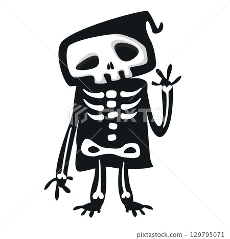 Funny cartoon grim reaper character design. Funny cartoon grim reaper character design. 129795071