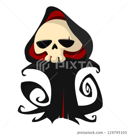 Funny cartoon grim reaper character design. Funny cartoon grim reaper character design. 129795103
