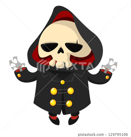 Funny cartoon grim reaper character design. Funny cartoon grim reaper character design. 129795106