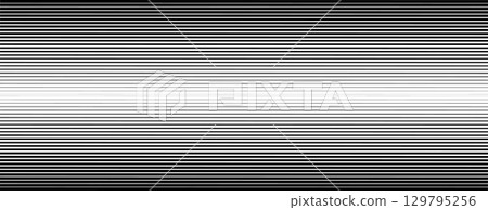 Halftone horizontal speed line abstract pattern. Vector halftone illusion. Halftone horizontal speed line abstract pattern. Vector halftone illusion. 129795256