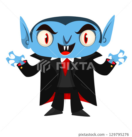 Cute cartoon vampire character design Cute cartoon vampire character design 129795276